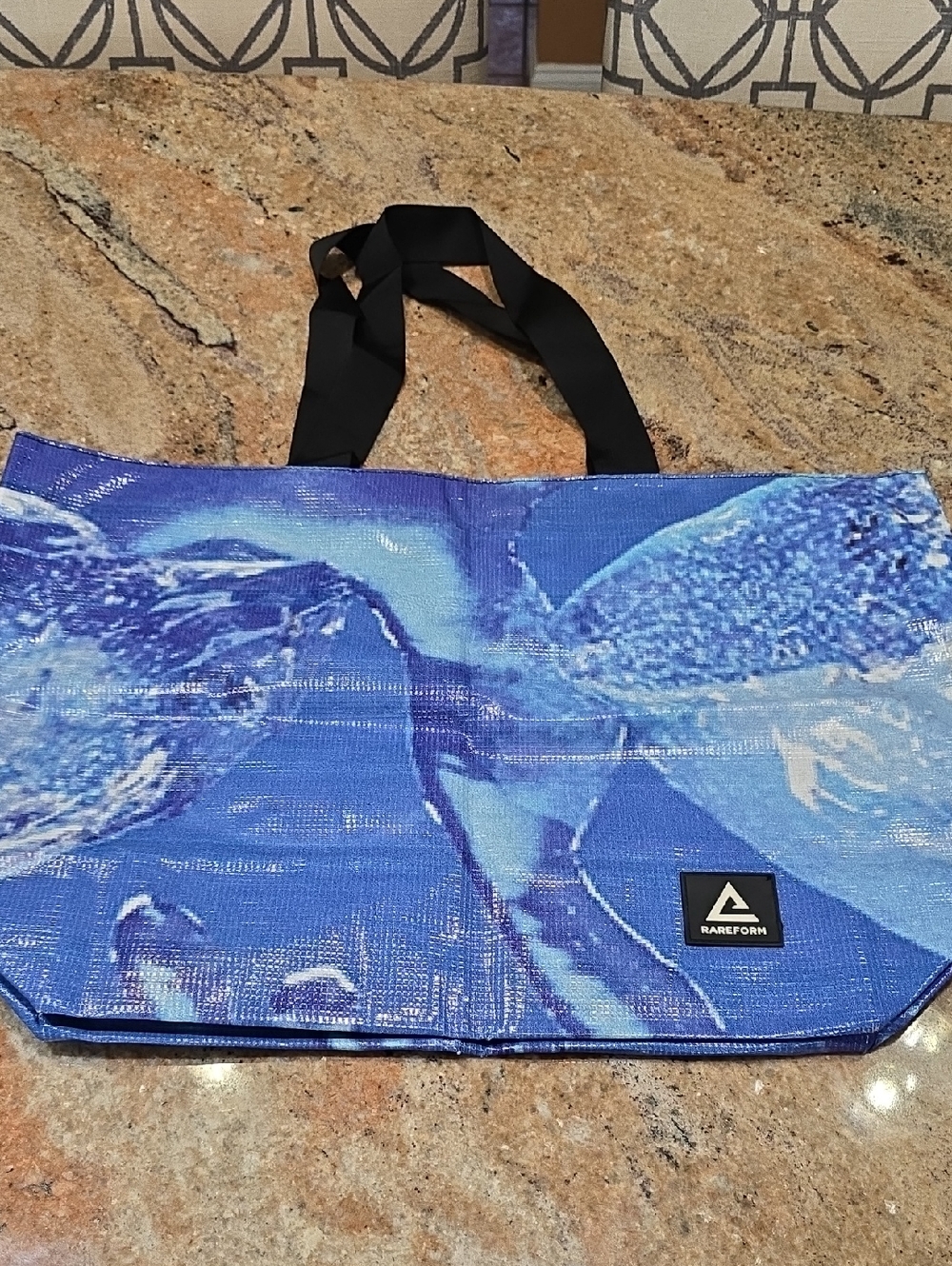 Rareform Blue Graphic Large Tote Bag Recycled Materials